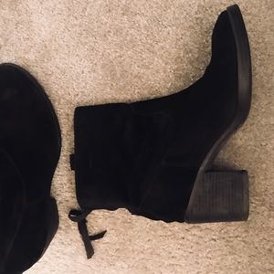 Sam Edelman’s black suede booties